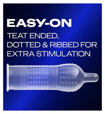 Durex Intense Ribbed & Dotted Condoms with Lubricant - 12 Pack