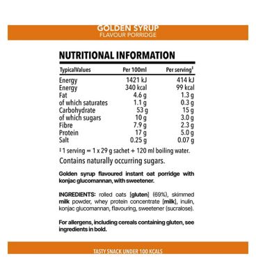 SlimFast Golden Syrup Flavour Porridge 5 x 29g