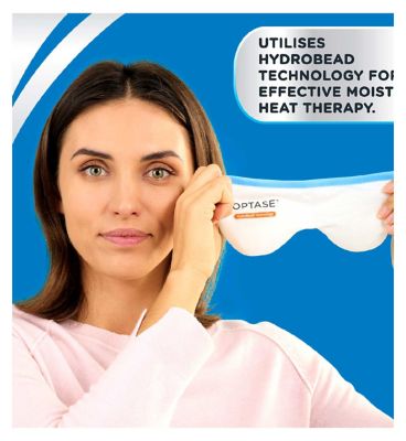 Optase Moist Heat Mask - Reusable Eye Mask with HydroBead Technology for Soothing Relief of Dry Eye, Blepharitis and MGD