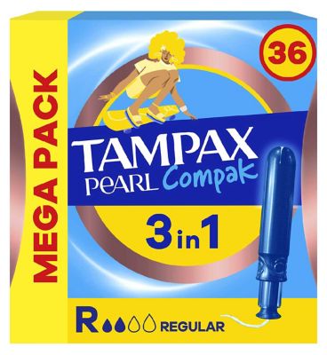 Tampax Pearl Compak Regular Tampons Applicator 36X