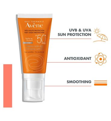Avène Very High Protection Anti-ageing SPF50+ Face Sun Cream for Sensitive Skin 50ml