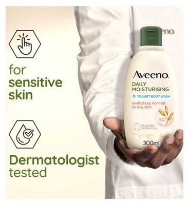 AVEENO® Daily Moisturising Yogurt Body Wash – Apricot & Honey Scented 300ml