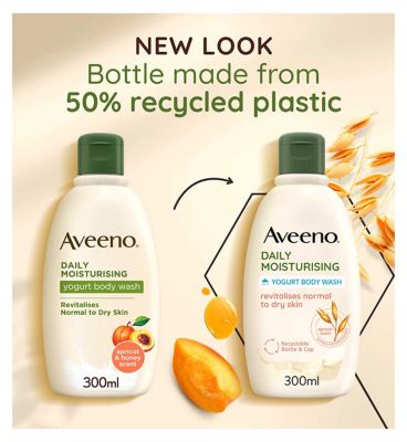AVEENO® Daily Moisturising Yogurt Body Wash – Apricot & Honey Scented 300ml