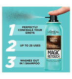 L’Oreal Paris Magic Retouch Golden Brown Root Touch Up, Temporary Instant  Root Concealer Spray With Easy Application, 75ml