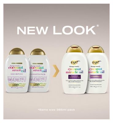 OGX Damage Remedy+ Coconut Miracle Oil Extra Strength pH Balanced Shampoo 385ml
