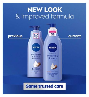 NIVEA Irresistibly Smooth Body Lotion for Dry Skin, 400ml