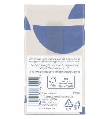 Boots Everyday Soft Tissues 4ply Pocket Pack Single