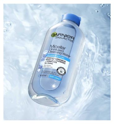 Garnier Micellar Water Facial Cleanser For Delicate Skin and Eyes, 400ml