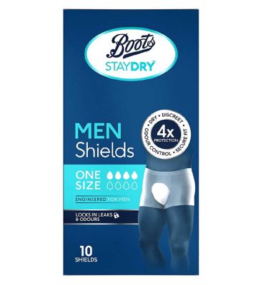 Boots StayDry Men Normal Shields - 120 Shields (12 Pack Bundle)