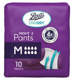 Boots Staydry Night Pants Medium - 120 Pants (12 Pack Bundle)