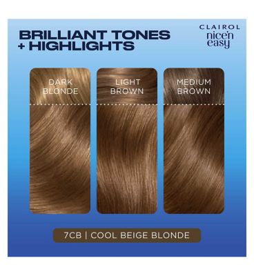 Clairol Nice'n Easy Crème Oil Infused Permanent Hair Dye 7CB Dark Champagne Blonde 177ml