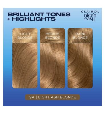 Clairol Nice'n Easy Crème Oil Infused Permanent Hair Dye 9A Light Ash Blonde 177ml