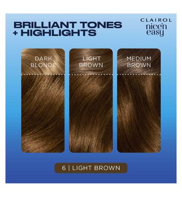 Clairol Nice'n Easy Crème Oil Infused Permanent Hair Dye 6 Light Brown 177ml