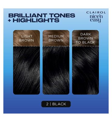 Clairol Nice'n Easy Crème Oil Infused Permanent Hair Dye 2 Black 177ml
