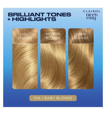 Clairol Nice'n Easy Crème Oil Infused Permanent Hair Dye 10A Baby Blonde 177ml