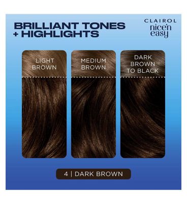 Clairol Nice'n Easy Crème Oil Infused Permanent Hair Dye 4 Dark Brown 177ml