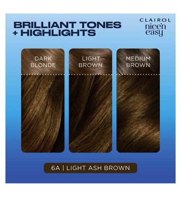 Clairol Nice'n Easy Crème Oil Infused Permanent Hair Dye 6A Light Ash Brown 177ml