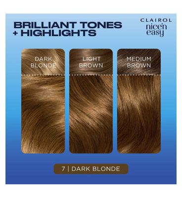 Clairol Nice'n Easy Crème Oil Infused Permanent Hair Dye 7 Dark Blonde 177ml