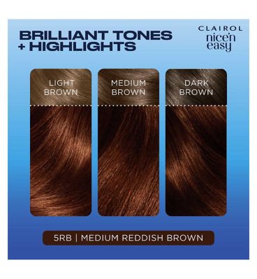 Clairol Nice'n Easy Crème Oil Infused Permanent Hair Dye 5RB Medium Reddish Brown 177ml