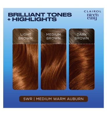 Clairol Nice'n Easy Crème Oil Infused Permanent Hair Dye 5WR Medium Warm Auburn 177ml