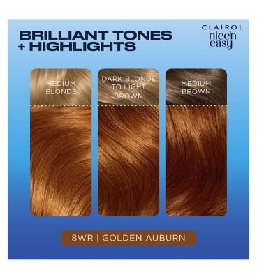 Clairol Nice'n Easy Crème Oil Infused Permanent Hair Dye 8WR Golden Auburn 177ml