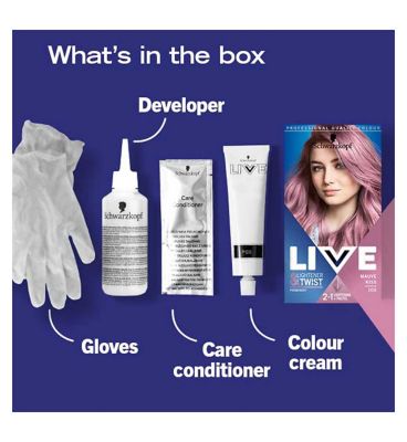 Schwarzkopf LIVE Lightener + Twist Mauve Kiss 105 Permanent Hair Dye