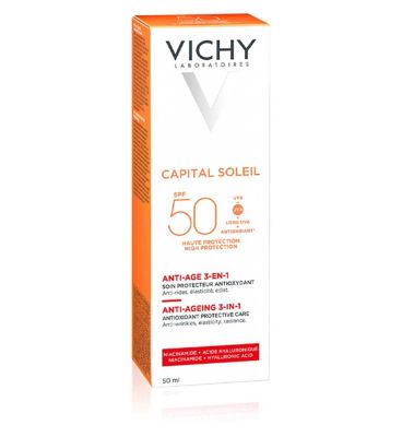 Vichy Capital Soleil Anti-Ageing 3-in-1 Daily Sun Protection Cream For Face SPF50 50ml