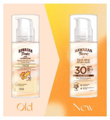 Hawaiian Tropic Hydrating Protection Face Sunscreen Lotion SPF 30 50ml