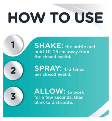 Optase Comfort Dry Eye Spray - for Dry, Tired, Irritated and Strained Eyes and Eyelids - 300 Sprays - 17ml