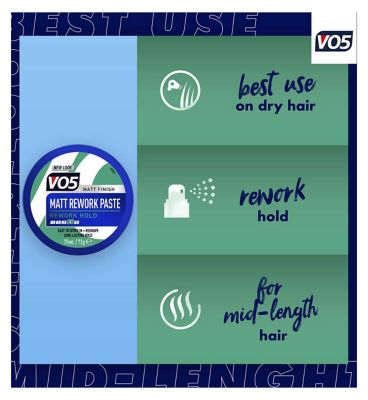 VO5 Matt Rework Hair Paste 75ml