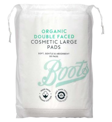 Organic Double Faced Cosmetic Large Cotton Wool Pads 50 Pads