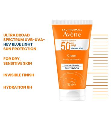 Avène Very High Protection Cream SPF50+ Face Sun Cream for Sensitive Skin 50ml