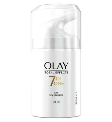 Olay Total Effects SPF 30, 7 in 1 Anti-Ageing Moisturiser, 50ml, Our Strongest SPF Protection