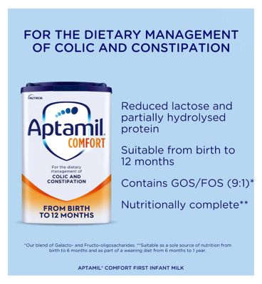 Aptamil Comfort Baby Milk Formula Powder from Birth to 12 Months 800g