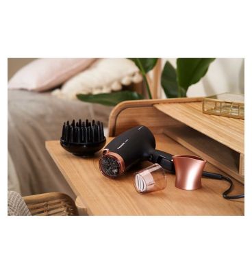 Panasonic Healthy Shine Protection Hair Dryer for Frizz-Free, Shiny Hair & Fast, EH-NA65 with Nanoe™ Technology (Rose Gold)