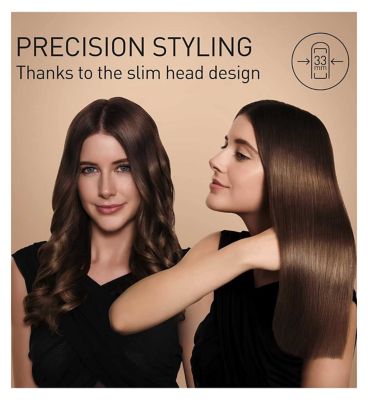 Panasonic Improve Shine and Temperature Control Hair Straightner. EH-HS99 Nanoe™ Technology, Single Stroke, (Black/Rose Gold)
