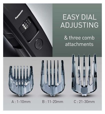 Panasonic Wet & Dry Electric Beard, Hair & Body Trimmer, 3 Attachments, 58 Cutting Lengths, ER-GB86, Sharpest Japanese Blades