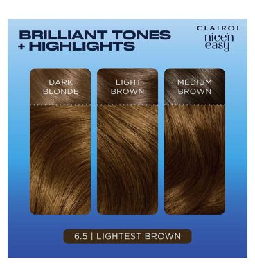 Clairol Nice'n Easy Crème Oil Infused Permanent Hair Dye 6.5 Lightest Brown 177ml