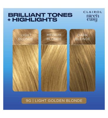 Clairol Nice'n Easy Crème Oil Infused Permanent Hair Dye 9G Light Golden Blonde 177ml