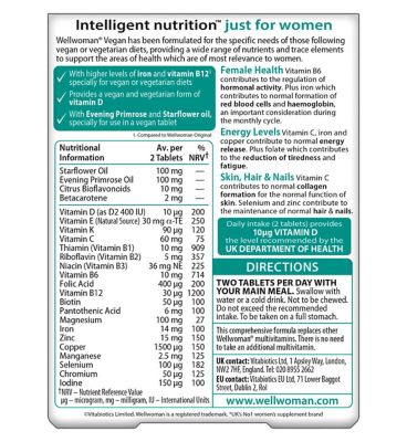Vitabiotics Wellwoman Vegan 60 tablets