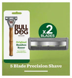 Bulldog Skincare Original Bamboo Men's Razor with 2 blade refills
