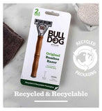 Bulldog Skincare Original Bamboo Men's Razor with 2 blade refills