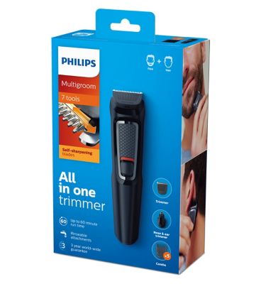 Philips Series 3000 7-in-1 Multi Groom, Beard Trimmer and Hair Clipper, MG3720/33