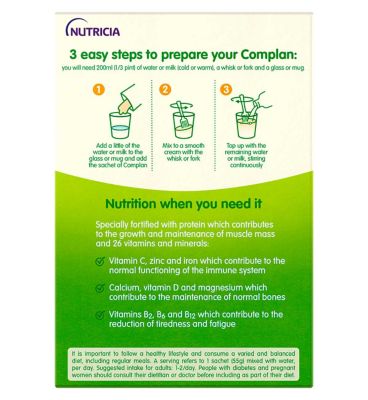 Complan Vanilla Flavour Nutritonal Drink - 4 packs (16 x 55g sachets)