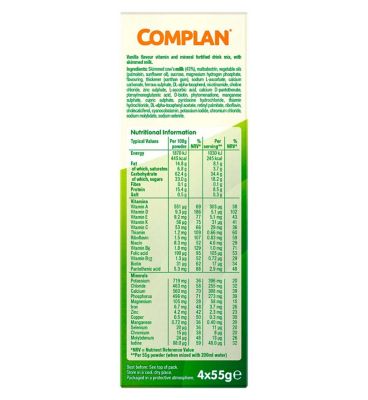 Complan Vanilla Flavour Nutritonal Drink - 4 packs (16 x 55g sachets)