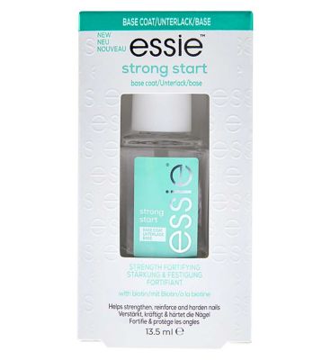 Essie Nail Polish Nail Care Strong Start Ridge Filling, Smoothing Nail Polish Clear Base Coat 13.5ml
