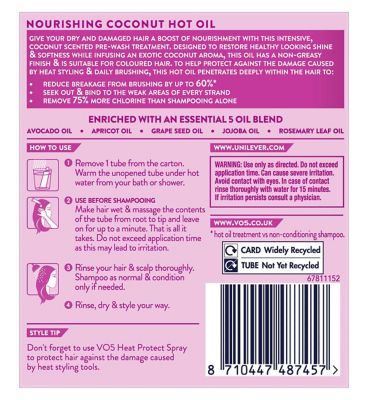 VO5 Hot Oil Nourishing Coconut 4 pack x 15ml