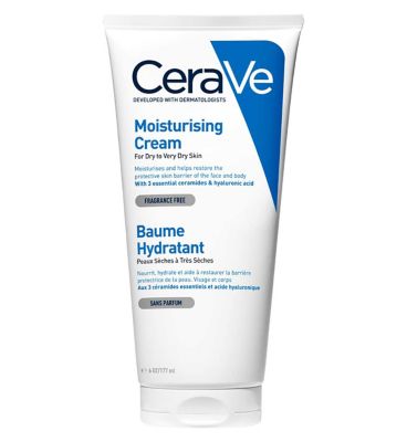 CeraVe Moisturising Cream Tube with Ceramides for Dry to Very Dry Skin 177ml