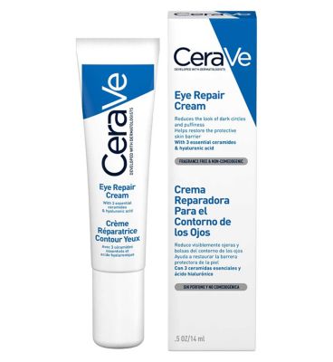 CeraVe Eye Repair Cream with Ceramides & Hyaluronic Acid for Dark Circles & Puffiness 14ml