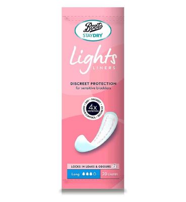Staydry Lights Long Liners for Light Incontinence 8 Pack Bundle – 160 Liners